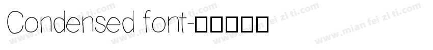Condensed font字体转换